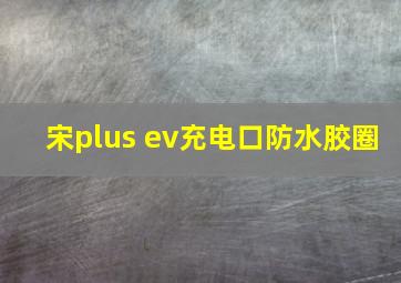 宋plus ev充电口防水胶圈